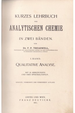 Kurzes Lehrbuch der Analytischen Chemie in zwei Bänden Band 1 - Qualitative Analyse